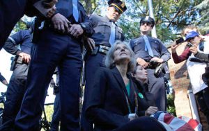 Jill Stein & Cheri Honkala under arrest at the 2012 Hofstra debate